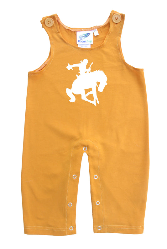 Bucking Cowboy Gender Neutral Baby and Toddler Overalls