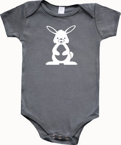 Woodland Animal Silhouette Baby Bodysuit-Bunny