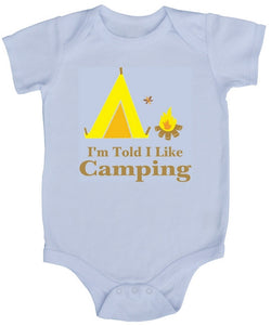 I'm Told I Like Camping Baby Bodysuit 