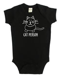 Cat Person Silhouette Baby Bodysuit