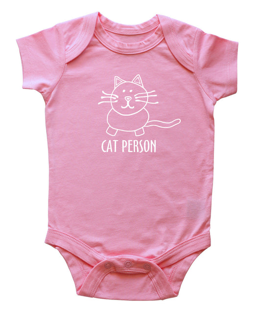 Cat Person Silhouette Baby Bodysuit