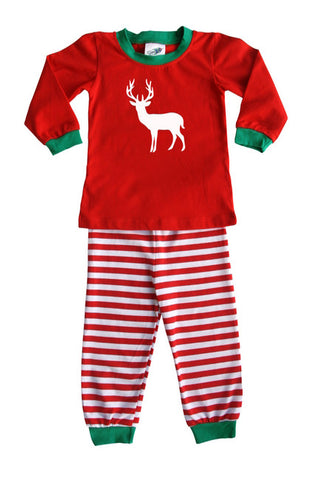 Holiday Deer Silhouette Baby Pajama Set