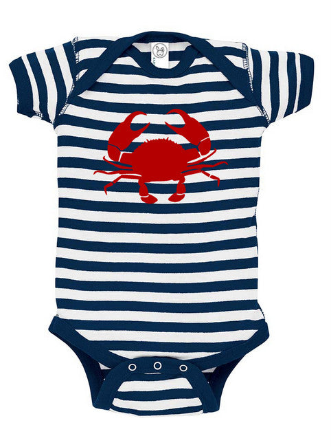 Nautical Crab Silhouette Baby Bodysuit