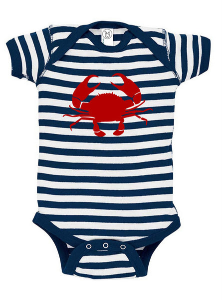 Nautical Crab Silhouette Baby Bodysuit