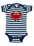Nautical Crab Silhouette Baby Bodysuit