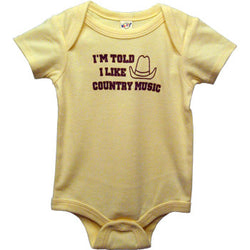 I'm Told I Like Country Music Baby Bodysuit