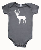 Farm Animal Silhouette Baby Bodysuit-Deer
