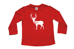 Holiday Deer with Scarf Baby and Toddler Shirt