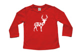 Holiday Deer with Snowflakes Baby and Toddler Shirt