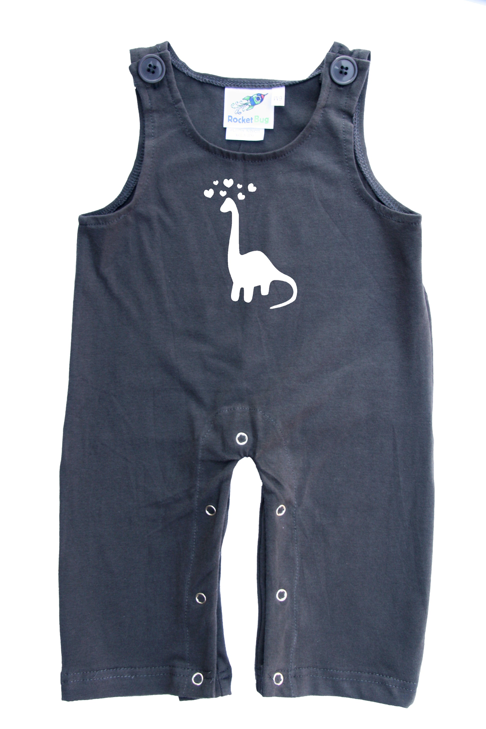 Dino Love Gender Neutral Baby and Toddler Overalls