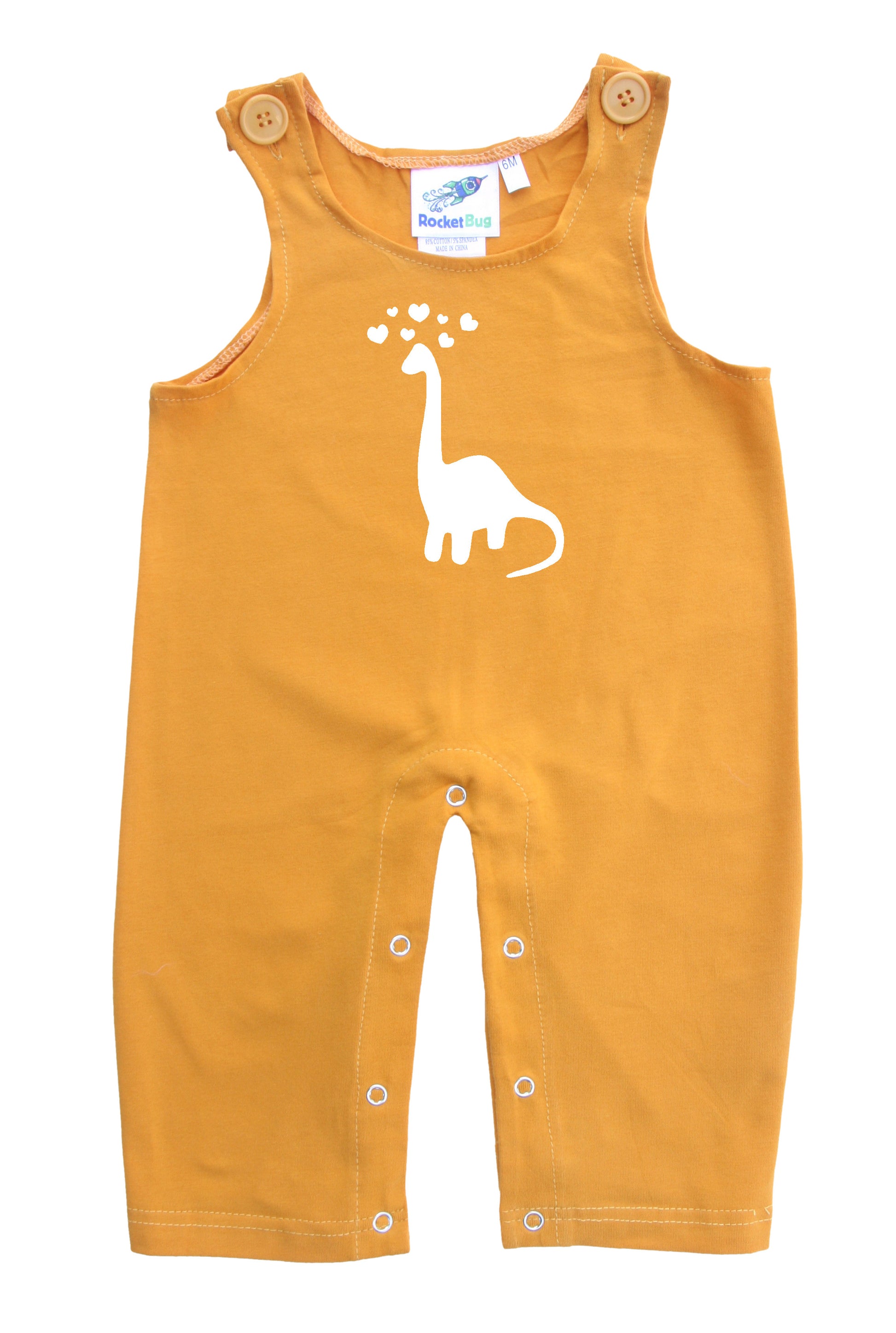 Dino Love Gender Neutral Baby and Toddler Overalls