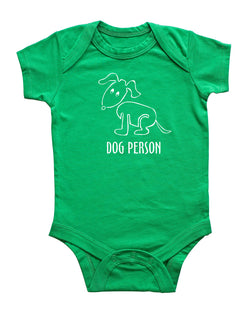 Dog Person Silhouette Baby Bodysuit