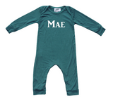 Personalized Silky Long Sleeve Baby Romper for Boys and Girls (+ Hat)
