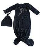 Dragonfly Love Silky Knotted Baby Gown with Knotted Hat