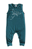 Dragonfly Love Silky Sleeveless Baby Romper for Boys and Girls