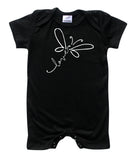 Butterfly Love Silky Shorts Romper + Hat-Unisex, Boys, & Girls, Infant Sleeper