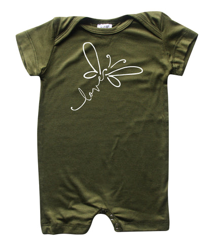 Dragonfly Love Silky Baby Romper Shorts for Boys and Girls