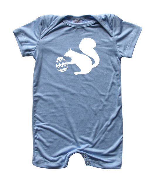 Easter Squirrel Animal Silhouette Romper