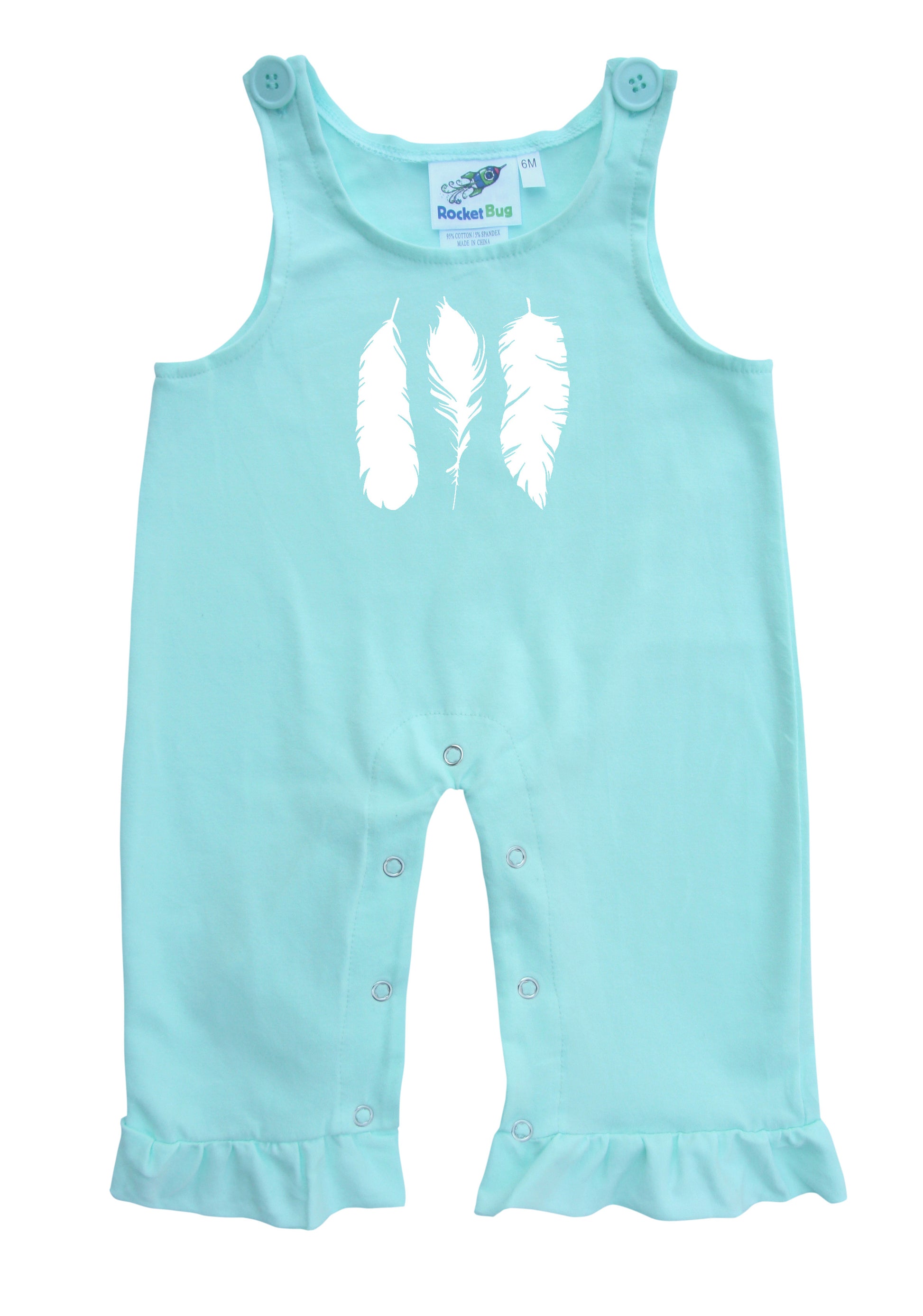 Feathers Gender Neutral Baby and Toddler Overalls