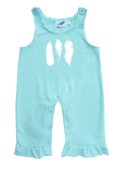 Feathers Gender Neutral Baby and Toddler Overalls