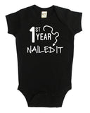 First Year Nailed It Baby Bodysuit