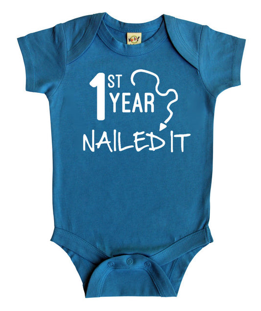 First Year Nailed It Baby Bodysuit