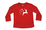 Holiday Christmas Flying Reindeer- Baby, Toddler, and Big Kids Long Sleeve T-Shirt