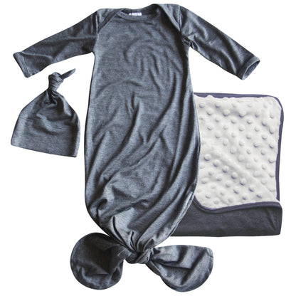 GIFT SET- Knotted Gown, Matching Blanket, and Hat