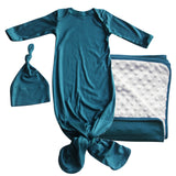 GIFT SET- Knotted Gown, Matching Blanket, and Hat