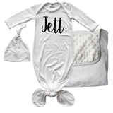 Rocket Bug Lush GIFT SET- Gown, Matching Blanket, and Hat for Boys and Girls-Gender Neutral