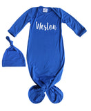 'Lush' Personalized Silky Knotted Baby Knotted Gown for Boys & Girls