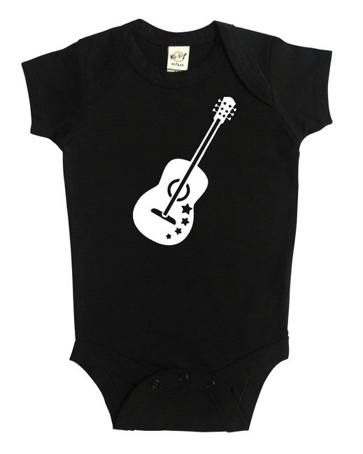 Guitar Silhouette Baby Bodysuit 3-6 months Black