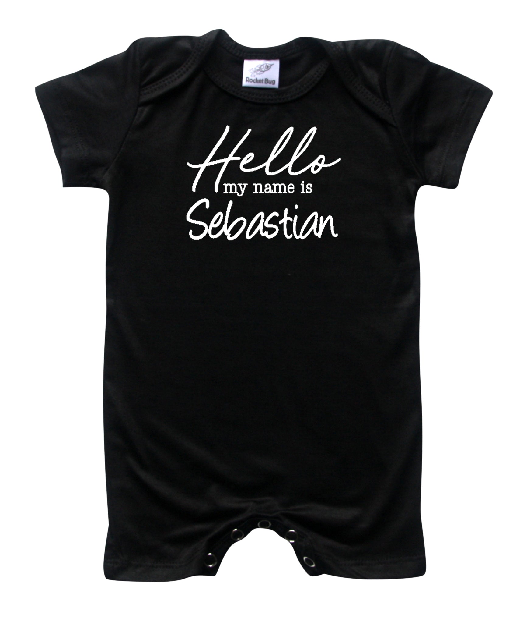 Hello My Name Is Personalized Silky Baby Romper Shorts for Boys and Girls