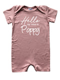 Hello My Name Is Silky Baby Romper Shorts for Boys and Girls-Gender Neutral