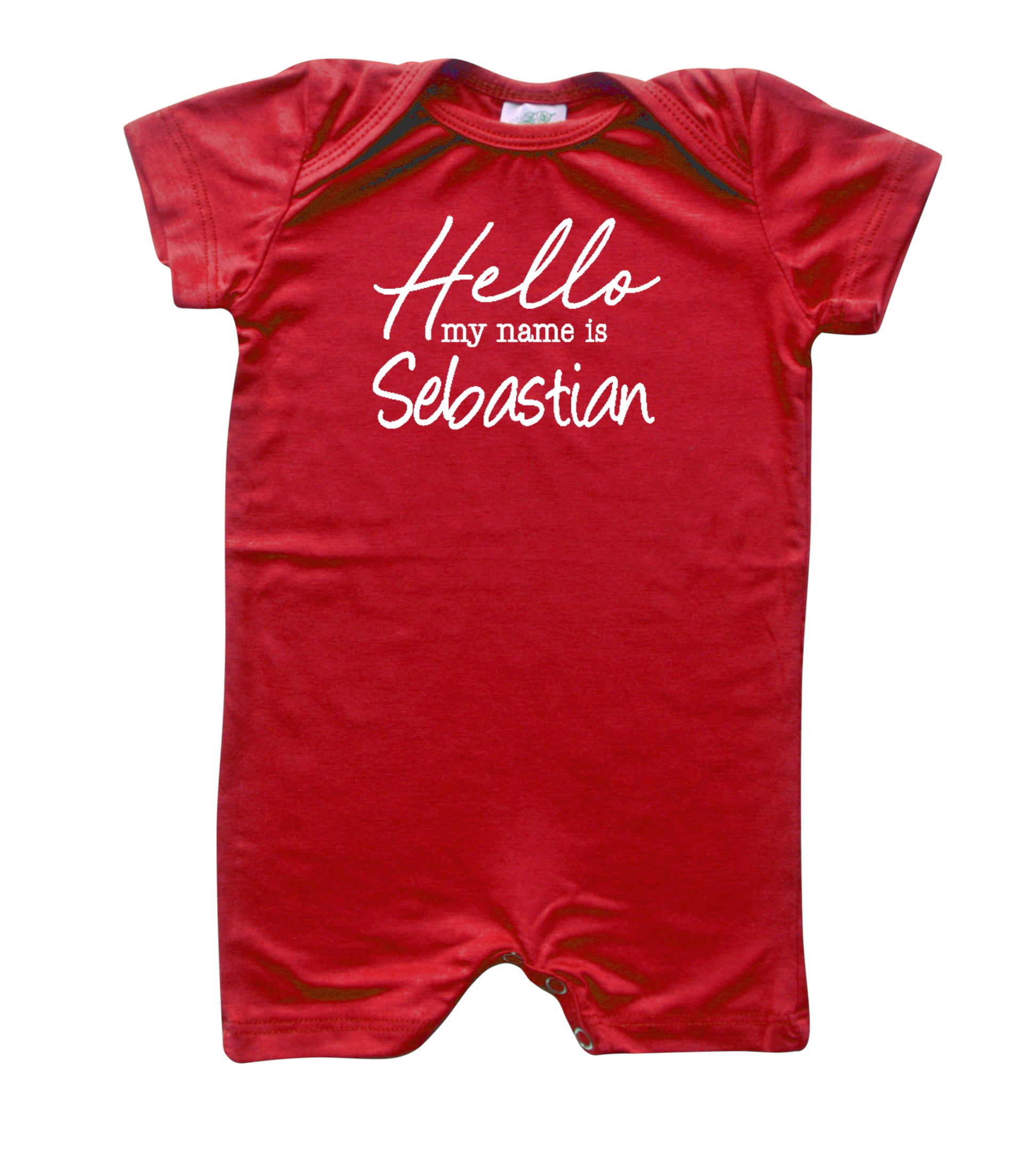 Hello My Name Is Personalized Silky Baby Romper Shorts for Boys and Girls