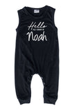 Hello My Name Is Personalized Custom Silky Sleeveless Baby Romper for Boys and Girls