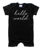 Hello World Silky Baby Romper Shorts for Boys and Girls-Gender Neutral