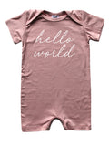 Hello World Silky Baby Romper Shorts for Boys and Girls-Gender Neutral