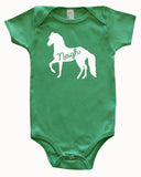 Farm Animal Silhouette Baby Bodysuit-Horse