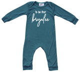 Initial Personalized Custom Silky Long Sleeve Baby Romper + Hat for Boys and Girls-Gender Neutral