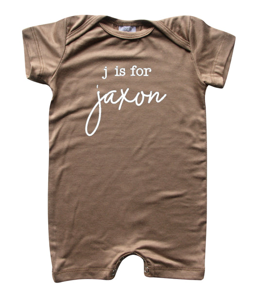 Initial Personalized Name Silky Baby Romper Shorts for Boys and Girls