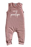 Initial Personalized Custom Silky Sleeveless Baby Romper (+ Hat)  for Boys and Girls-Gender Neutral