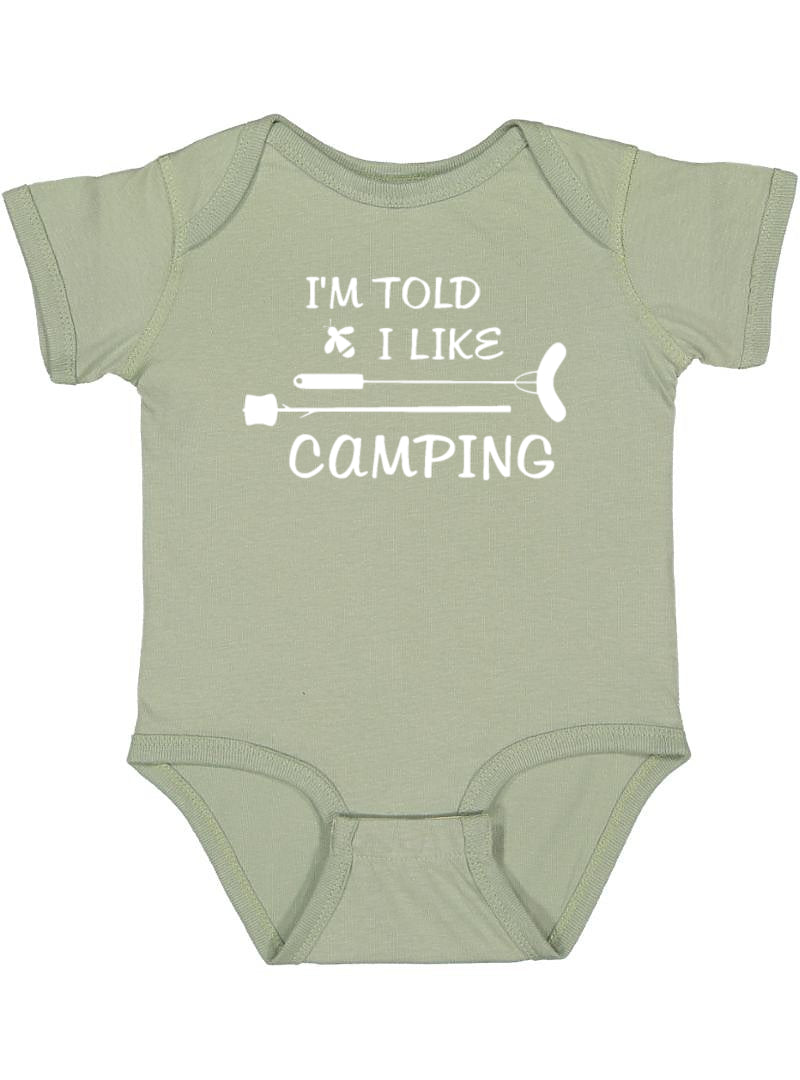 I'm Told I Like Camping Silhouette Baby Bodysuit