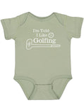 I'm Told I Like Golf Silhouette Baby Bodysuit