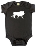 Safari Animals Silhouette Baby Bodysuit-Lion