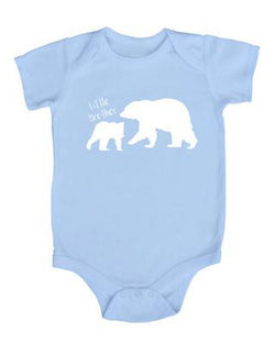 Little Brother with Big Bear Baby Bodysuit