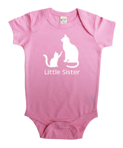 Little Sister Kitty Baby Bodysuit