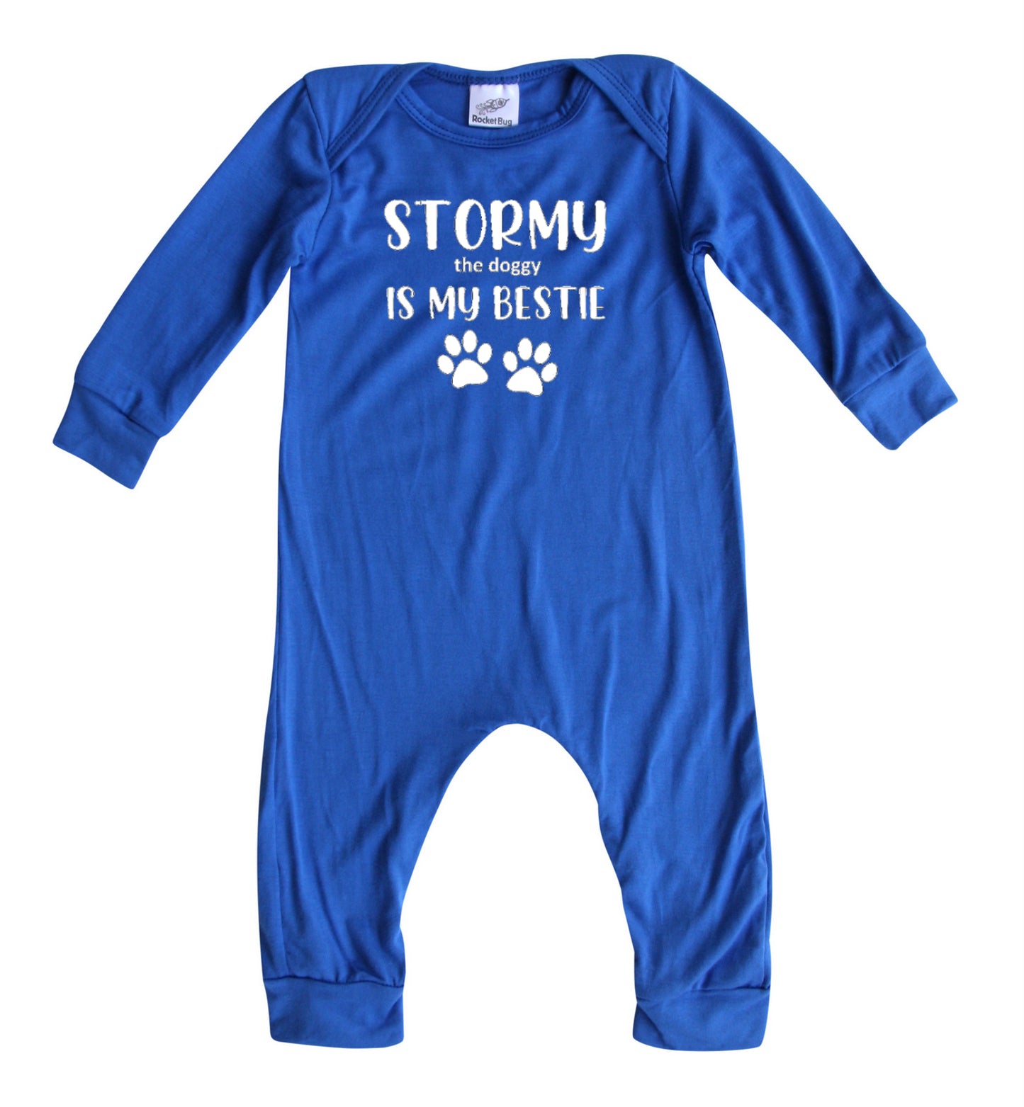 Bestie Personalized Custom Silky Long Sleeve Baby Romper