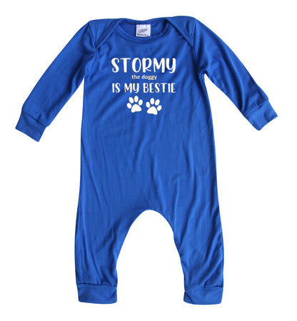Bestie Personalized Custom Silky Long Sleeve Baby Romper