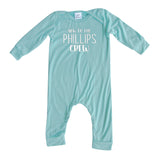 New to the Crew Personalized Custom Silky Long Sleeve Baby Romper + Hat for Boys and Girls-Gender Neutral